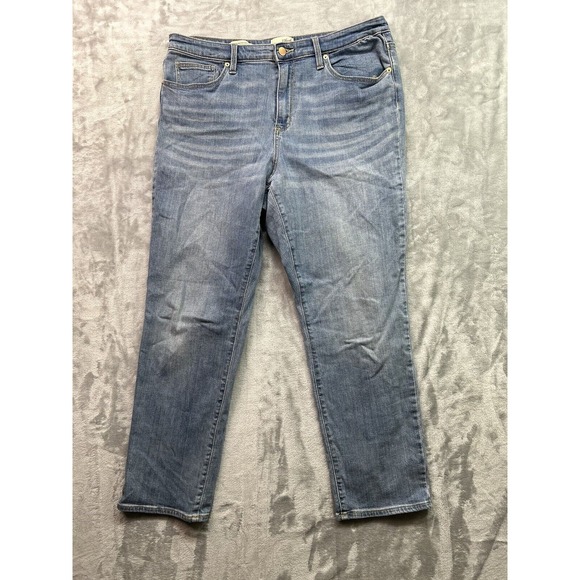 Universal Thread Womens Sz 16/33R Designer Jeans Blue High Rise Slim Straight - Picture 1 of 12